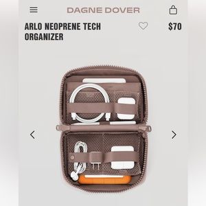 NWOT Dagne Dover Arlo Tech Organizer Large - Dune